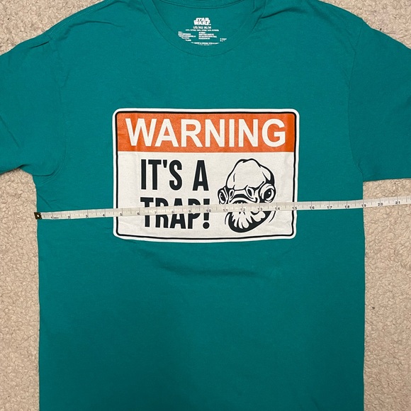 Star Wars Disney Parks Its A Trap! Cotton Men’s Green Graphic T-Shirt Size M - Picture 5 of 7